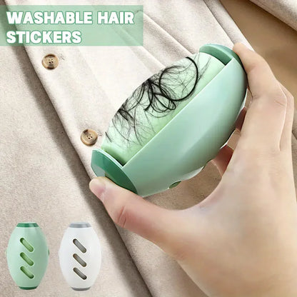 Reusable Lint Roller with Handle - Washable Pet Hair Remover for Clothes, Furniture, Car Seats, Portable Fuzz Dust Roller (Grey)