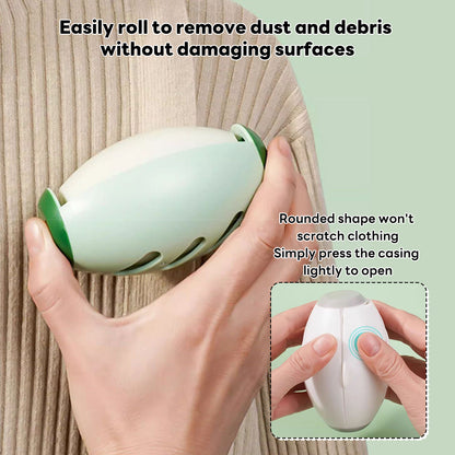 Reusable Lint Roller with Handle - Washable Pet Hair Remover for Clothes, Furniture, Car Seats, Portable Fuzz Dust Roller (Grey)